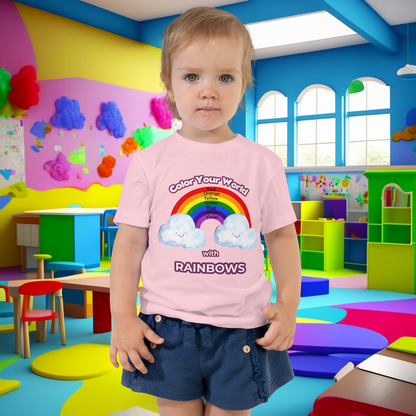 Rainbow Revel: Toddler's Color-Learning Short Sleeve Tee  (Unisex)