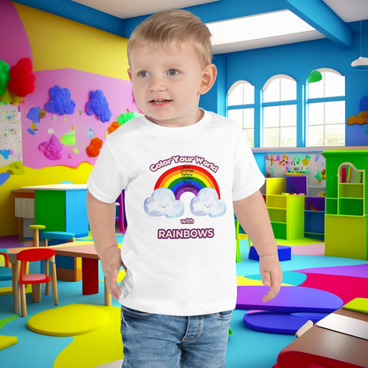 Rainbow Revel: Toddler's Color-Learning Short Sleeve Tee  (Unisex)