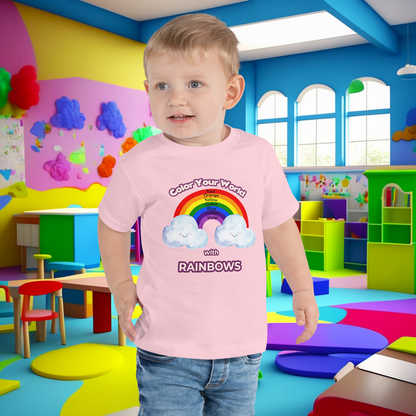 Rainbow Revel: Toddler's Color-Learning Short Sleeve Tee  (Unisex)