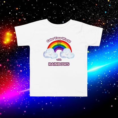 Rainbow Revel: Toddler's Color-Learning Short Sleeve Tee  (Unisex)