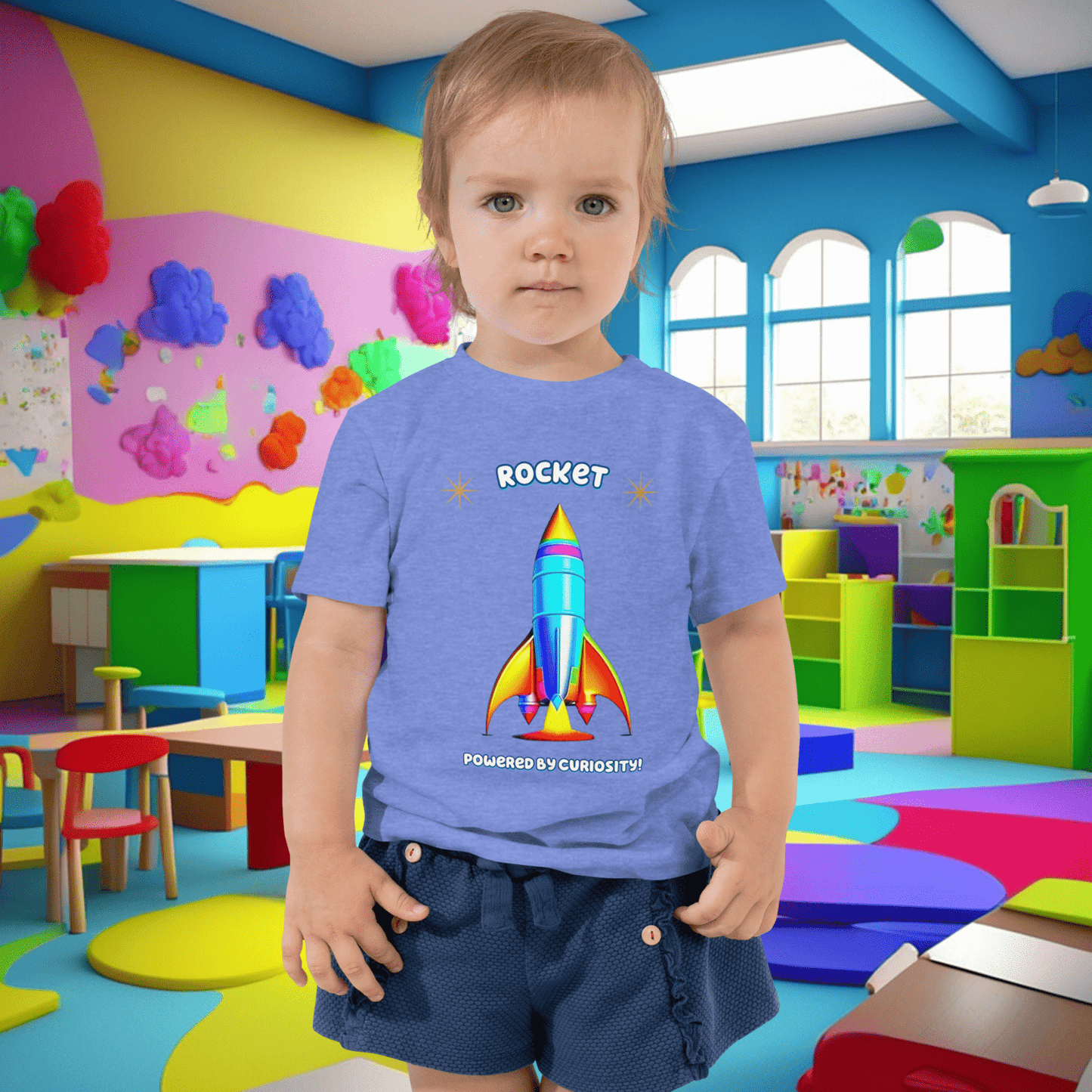 Rocket-Powered Curiosity: Educational Toddler Tee!  (Unisex)