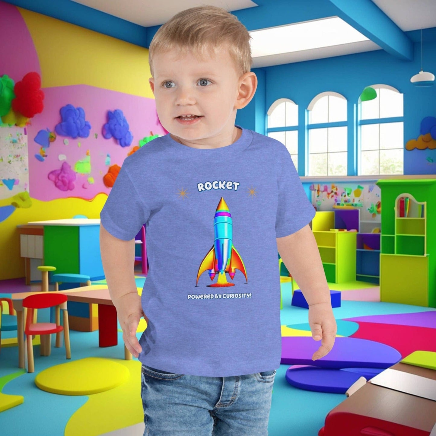 Rocket-Powered Curiosity: Educational Toddler Tee!  (Unisex)