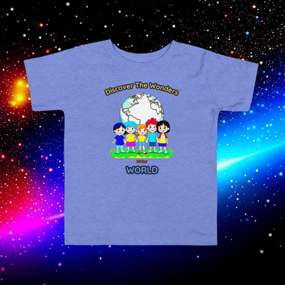 "Discover The Wonders Of Our World" Toddler Short Sleeve Tee - Ignite Curiosity and Explore with Style! (Unisex)