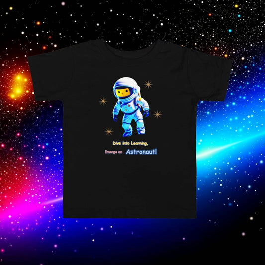 Dive & Emerge: Educational Toddler Short Sleeve Tee – Astronaut Adventure!  (Unisex)