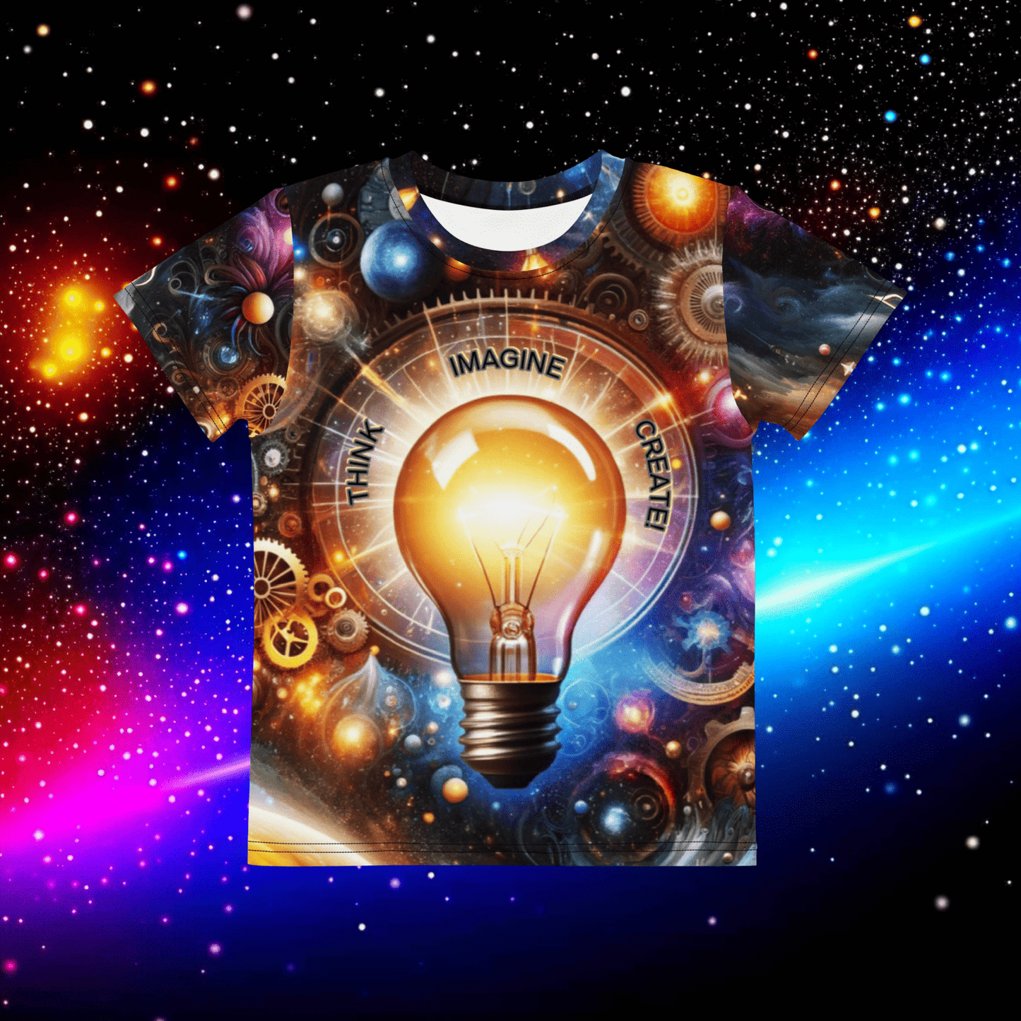 Creative Minds: Kids' 'Think, Imagine, Create!' Crew Neck Tee  (Unisex)