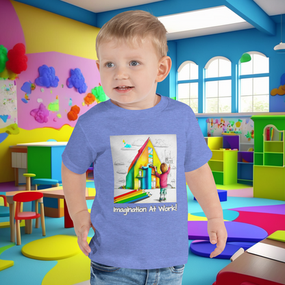 Imagination At Work! Educational Toddler Short Sleeve Tee - Spark Creativity!  (Unisex)