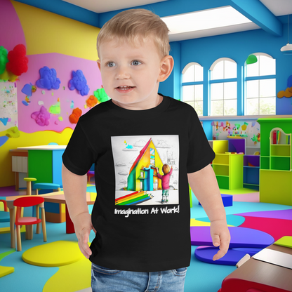 Imagination At Work! Educational Toddler Short Sleeve Tee - Spark Creativity!  (Unisex)