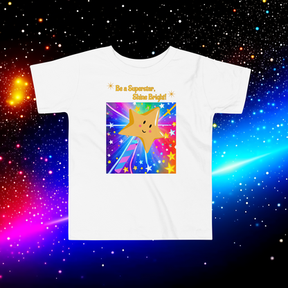 Be a Superstar, Shine Bright! Toddler Short Sleeve Tee - Embrace Uniqueness and Confidence!  (Unisex)