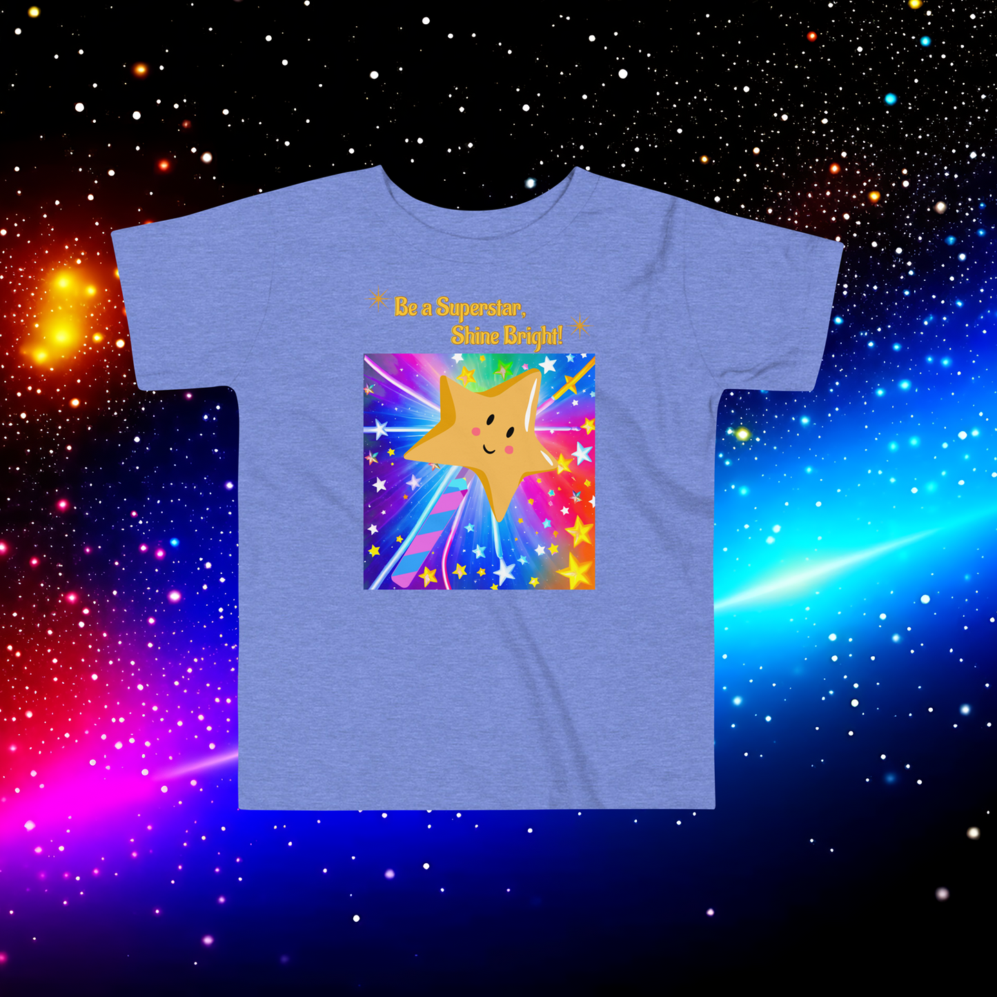 Be a Superstar, Shine Bright! Toddler Short Sleeve Tee - Embrace Uniqueness and Confidence!  (Unisex)