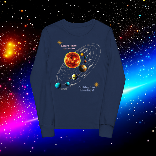 Solar System Adventure: Youth's Galactic Knowledge Long Sleeve Tee  (Unisex)