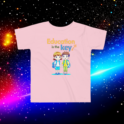 Education is the Key! Toddler Short Sleeve Tee - Unlocking Young Minds for a Bright Future!  (Unisex)