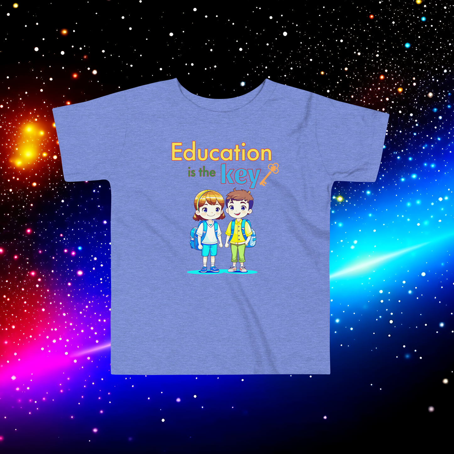 Education is the Key! Toddler Short Sleeve Tee - Unlocking Young Minds for a Bright Future!  (Unisex)