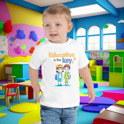 Education is the Key! Toddler Short Sleeve Tee - Unlocking Young Minds for a Bright Future!  (Unisex)