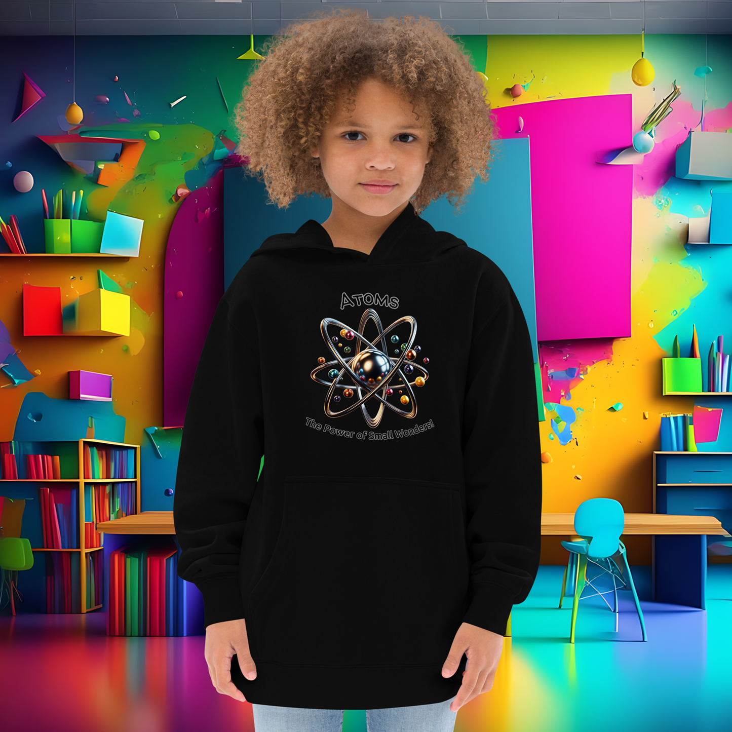 Micro Marvels: Kids' Atom Power Fleece Hoodie  (Unisex)