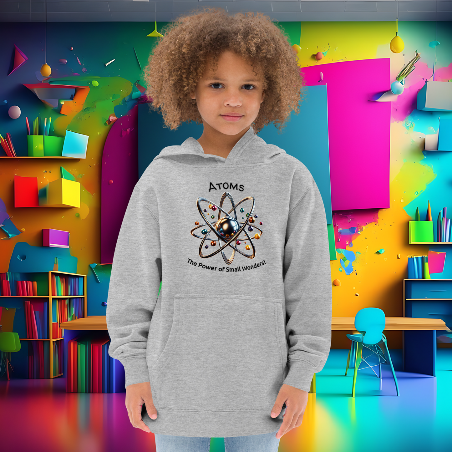 Micro Marvels: Kids' Atom Power Fleece Hoodie  (Unisex)