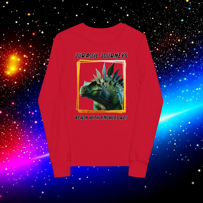 Stegosaurus Knowledge Quest - Youth Long Sleeve Tee  (Unisex)