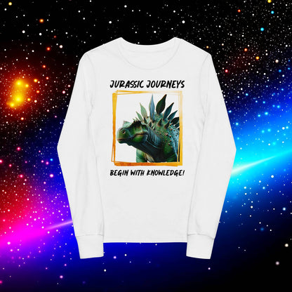 Stegosaurus Knowledge Quest - Youth Long Sleeve Tee  (Unisex)