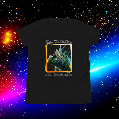 Stegosaurus Knowledge Quest - Youth Short Sleeve T-Shirt  (Unisex)