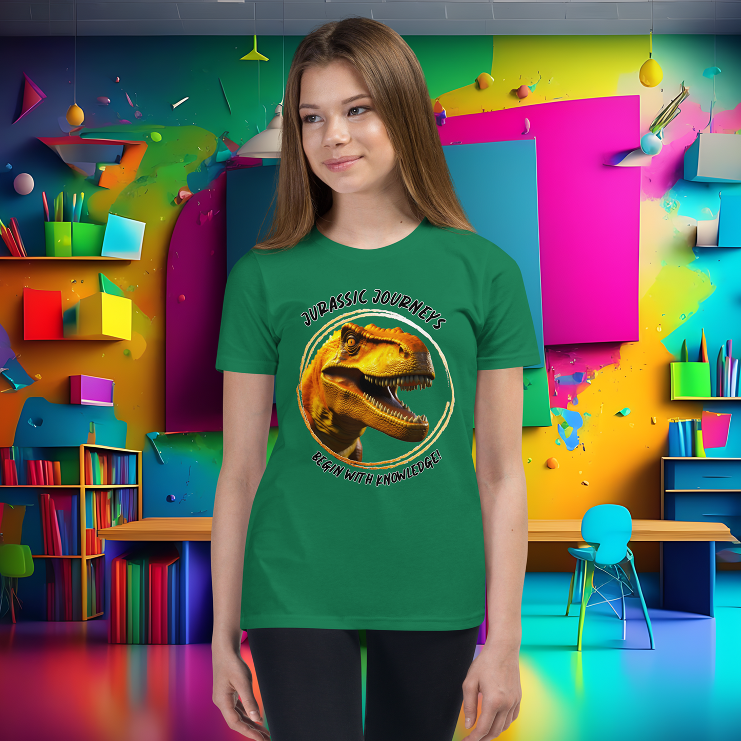 Jurassic Quest: T. rex Adventure Youth Short Sleeve T-Shirt  (Unisex)