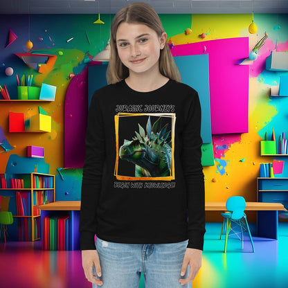 Stegosaurus Knowledge Quest - Youth Long Sleeve Tee  (Unisex)