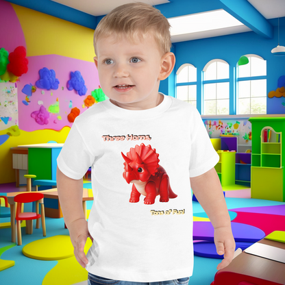 Triceratops Play Toddler Short Sleeve Tee - Three Horns, Tons of Fun!  (Unisex)