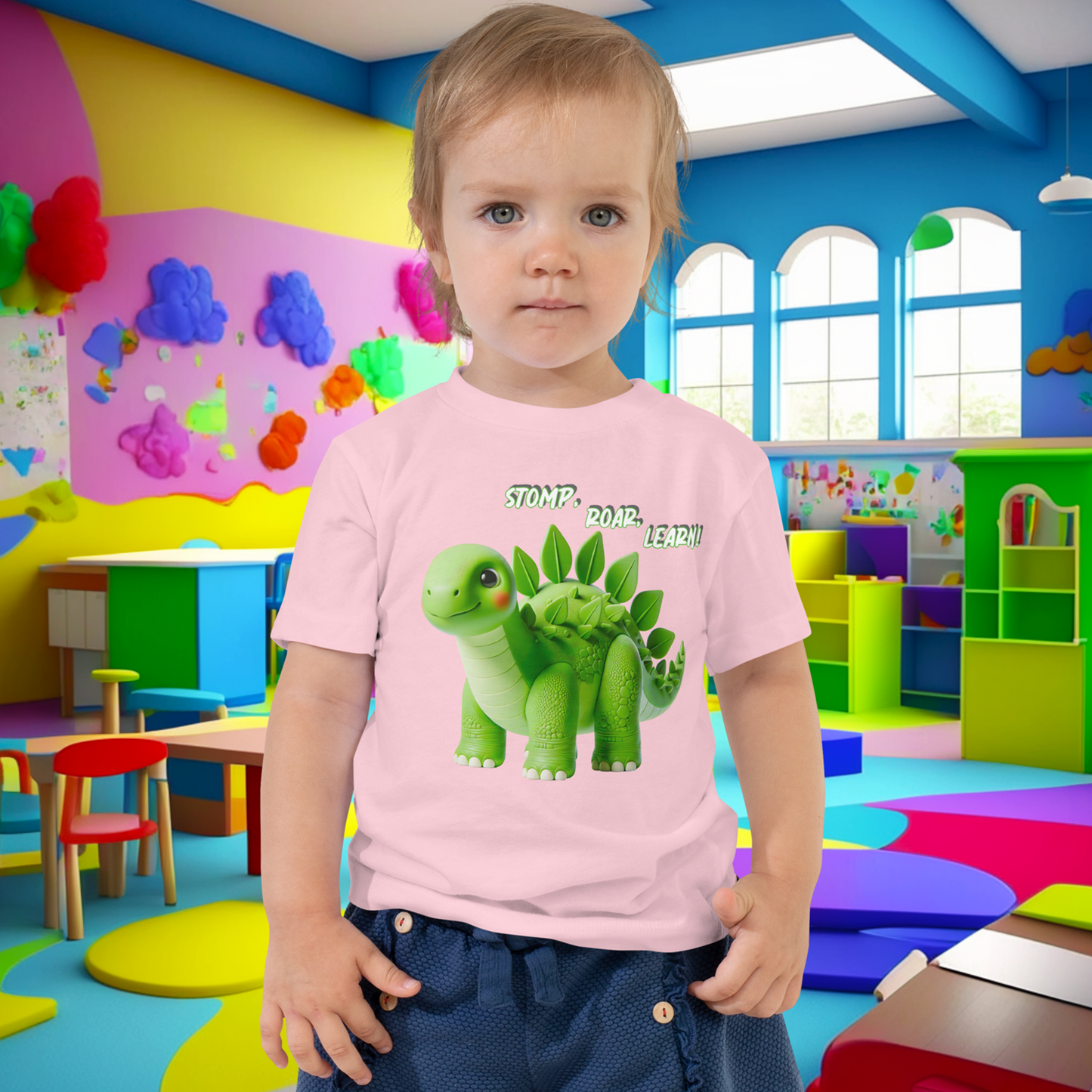 Stomp, Roar, Learn! - Stegosaurus Toddler Tee  (Unisex)