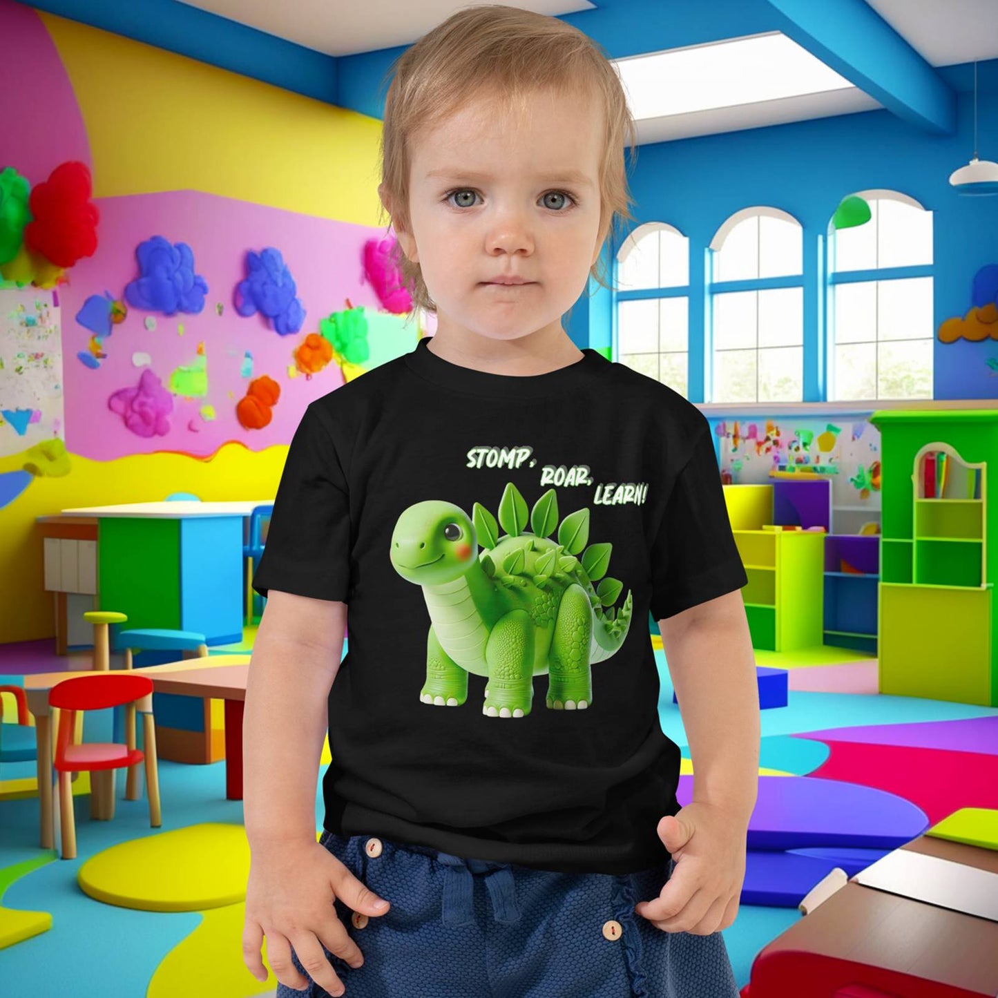 Stomp, Roar, Learn! - Stegosaurus Toddler Tee  (Unisex)