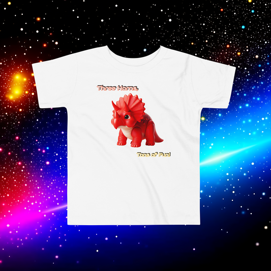 Triceratops Play Toddler Short Sleeve Tee - Three Horns, Tons of Fun!  (Unisex)