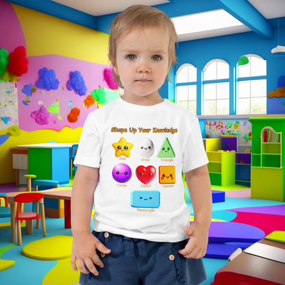 Shape Up Your Knowledge! Toddler Short Sleeve Tee - Early Learning Adventure!  (Unisex)