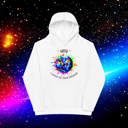 Global Explorer: Kids' Color Splash Fleece Hoodie  (Unisex)