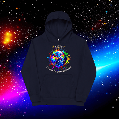 Global Explorer: Kids' Color Splash Fleece Hoodie  (Unisex)