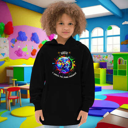 Global Explorer: Kids' Color Splash Fleece Hoodie  (Unisex)