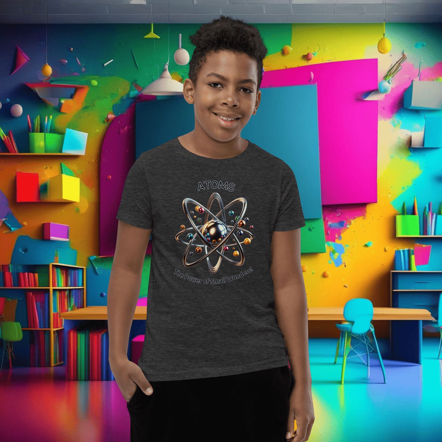 Youth 'Atoms: Power of Small Wonders' Short Sleeve Tee  (Unisex)