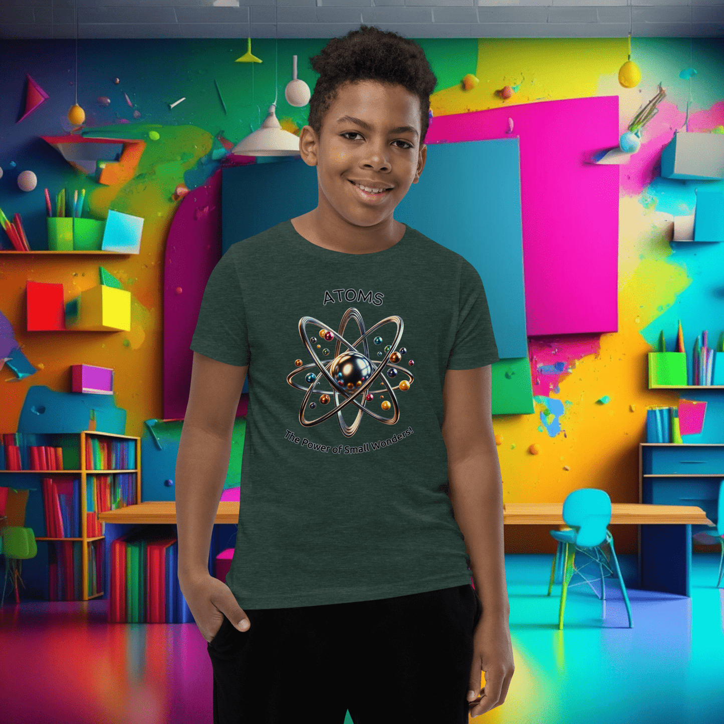 Youth 'Atoms: Power of Small Wonders' Short Sleeve Tee  (Unisex)