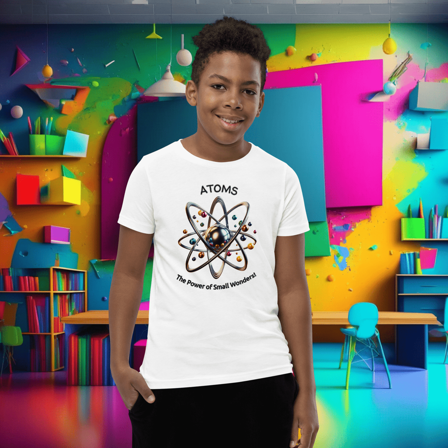 Youth 'Atoms: Power of Small Wonders' Short Sleeve Tee  (Unisex)