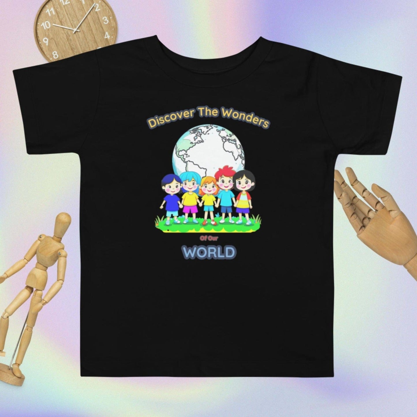 "Discover The Wonders Of Our World" Toddler Short Sleeve Tee - Ignite Curiosity and Explore with Style! (Unisex)