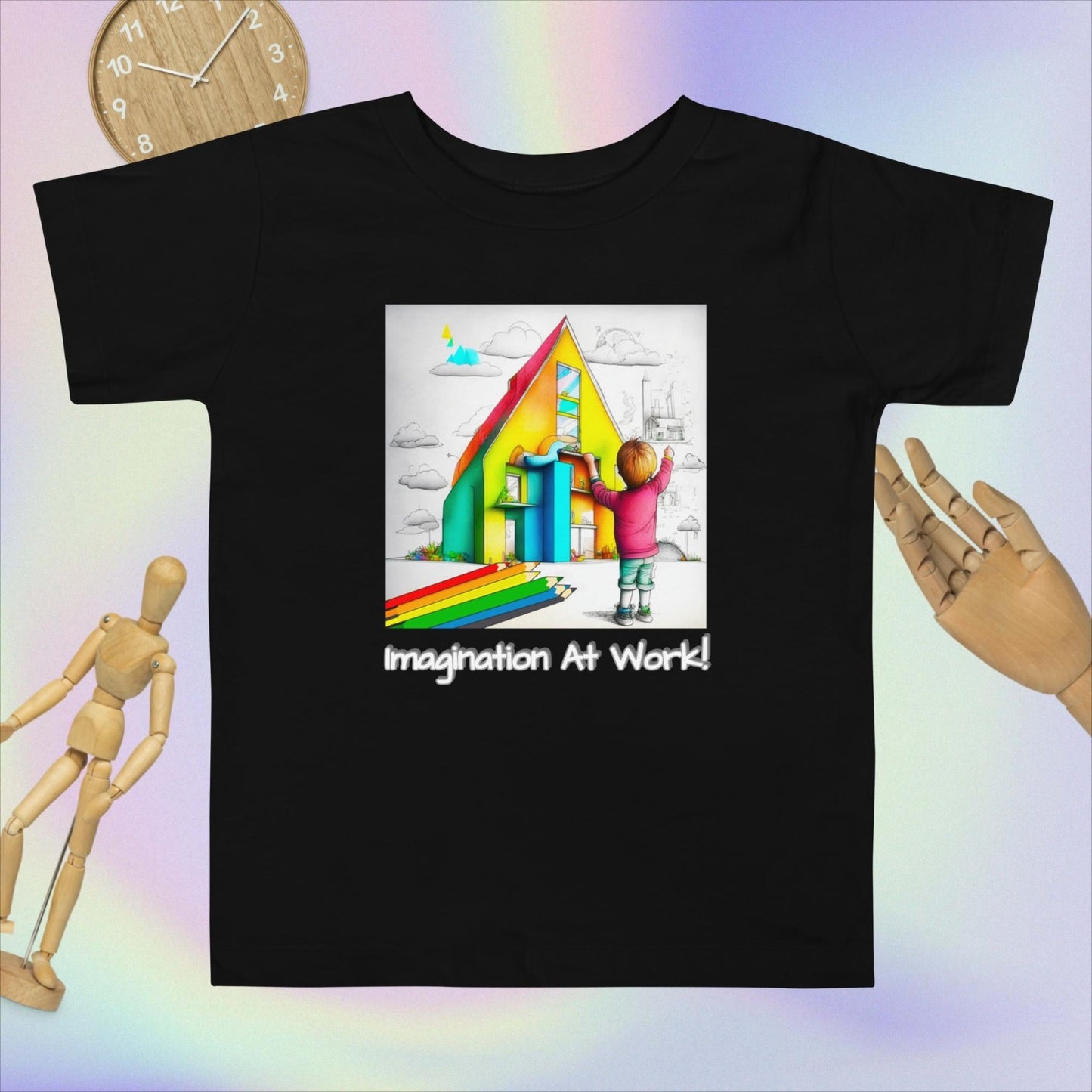 Imagination At Work! Educational Toddler Short Sleeve Tee - Spark Creativity!  (Unisex)