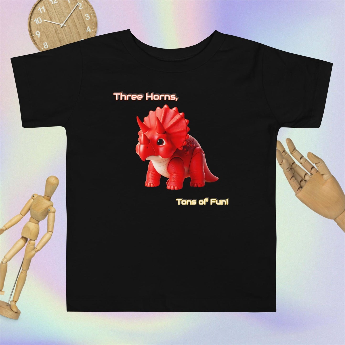 Triceratops Play Toddler Short Sleeve Tee - Three Horns, Tons of Fun!  (Unisex)