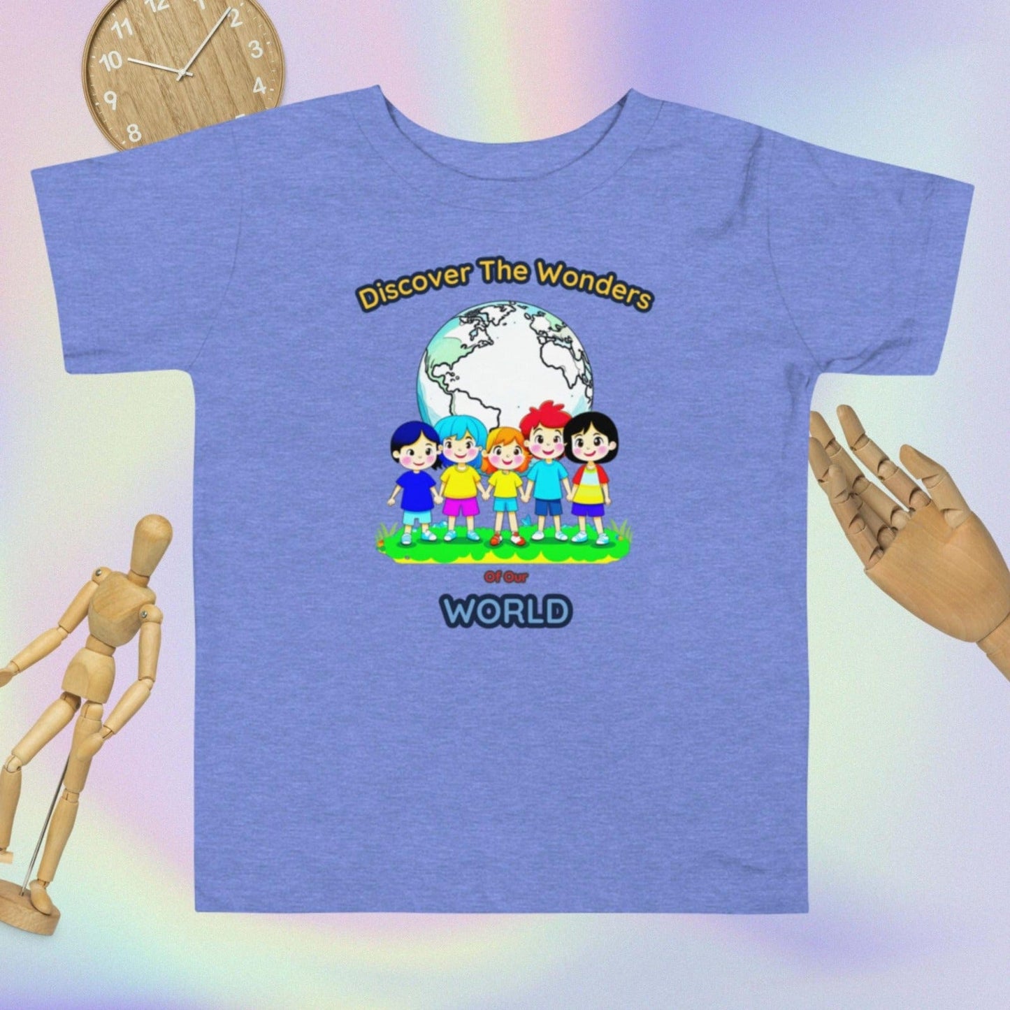 "Discover The Wonders Of Our World" Toddler Short Sleeve Tee - Ignite Curiosity and Explore with Style! (Unisex)