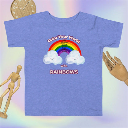 Rainbow Revel: Toddler's Color-Learning Short Sleeve Tee  (Unisex)