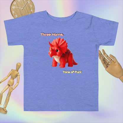 Triceratops Play Toddler Short Sleeve Tee - Three Horns, Tons of Fun!  (Unisex)