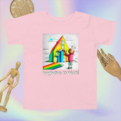 Imagination At Work! Educational Toddler Short Sleeve Tee - Spark Creativity!  (Unisex)