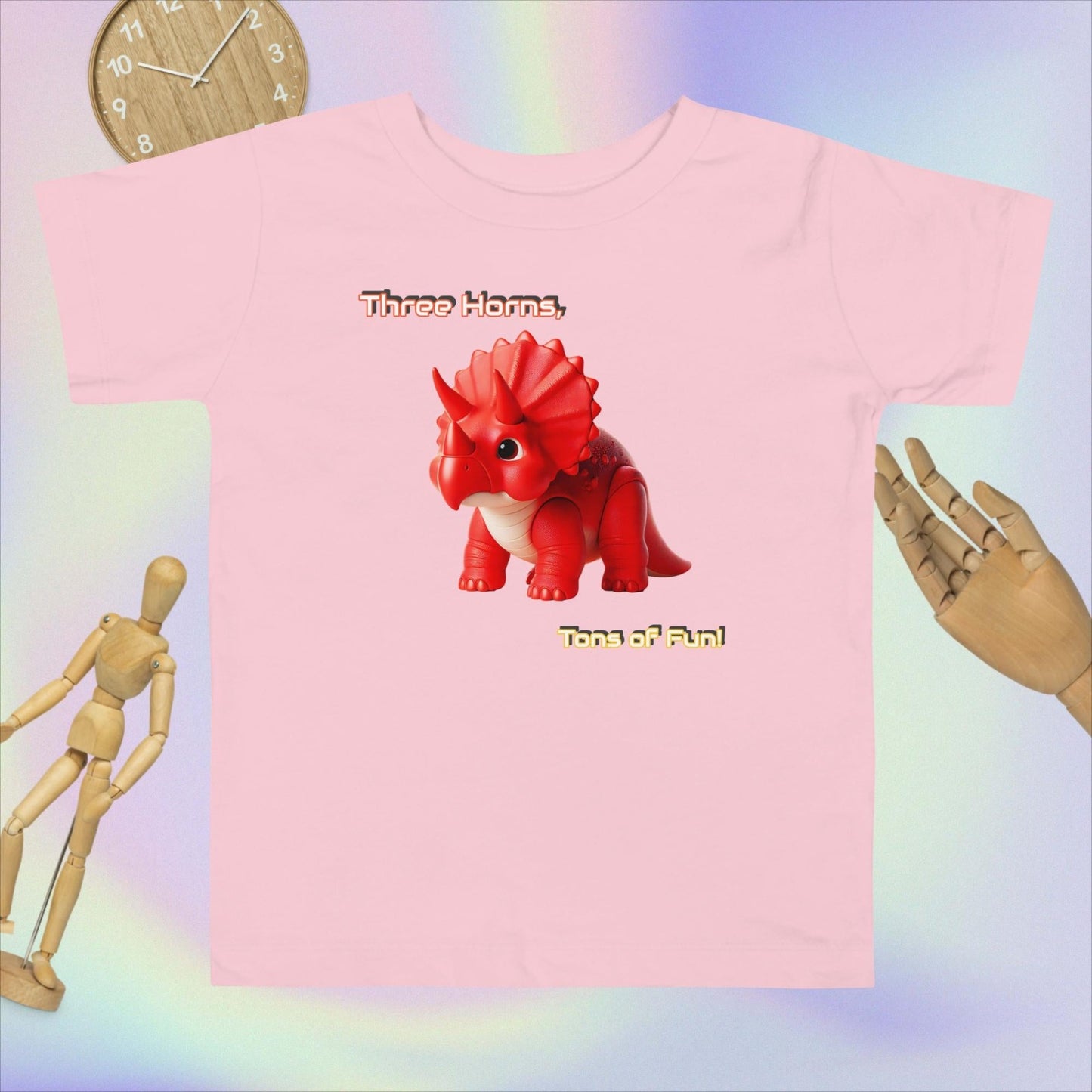 Triceratops Play Toddler Short Sleeve Tee - Three Horns, Tons of Fun!  (Unisex)