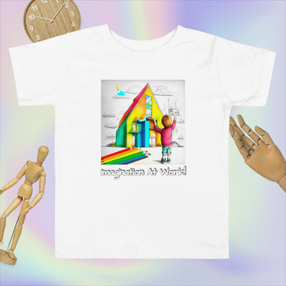 Imagination At Work! Educational Toddler Short Sleeve Tee - Spark Creativity!  (Unisex)