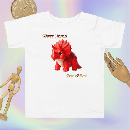 Triceratops Play Toddler Short Sleeve Tee - Three Horns, Tons of Fun!  (Unisex)